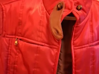 Gabardina Anorak Rojo y Marrón