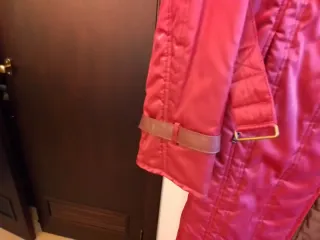 Gabardina Anorak Rojo y Marrón