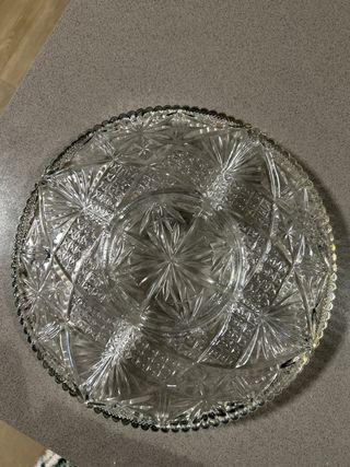 Bandeja cristal aperitivos decorada