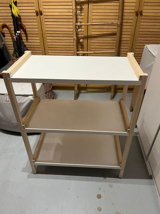 Estantería 3 baldas madera y blanco