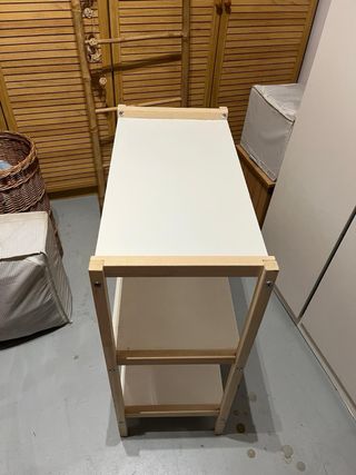 Estantería 3 baldas madera y blanco