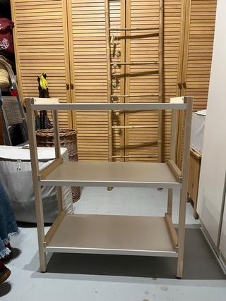 Estantería 3 baldas madera y blanco