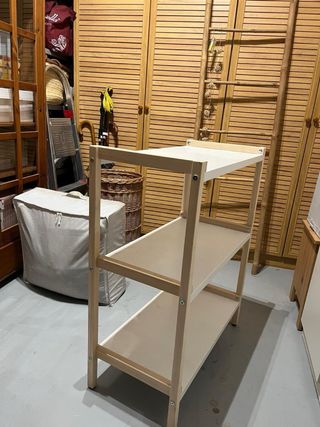 Estantería 3 baldas madera y blanco