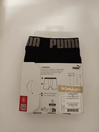 Boxers Puma XL Gris Negro 2 Pack