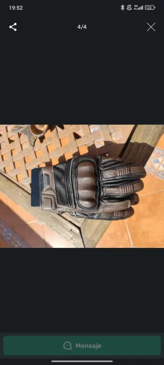 Guantes de cuero vintage para moto