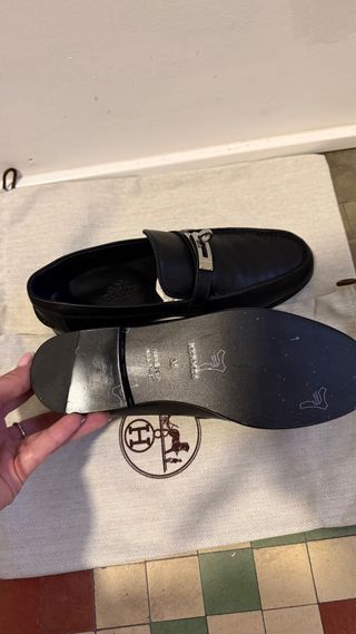 Zapatos Hermes Talla 35 Negros