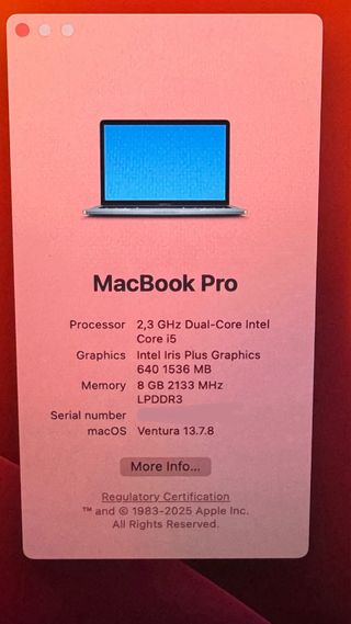 MacBook Pro 13” 2017 256 GB