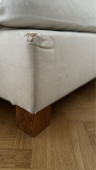 Cama tapizada 150cm + Colchón Látex