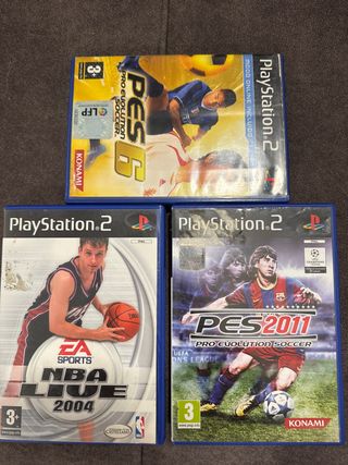 Lote 3 Juegos PlayStation 2: PES 5, PES 2011, NBA