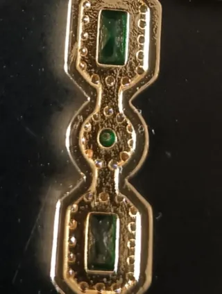 Cruz y cadena chapadas en oro 18kt con Circonitas