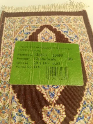 Alfombra persa sobremesa 20x14cm