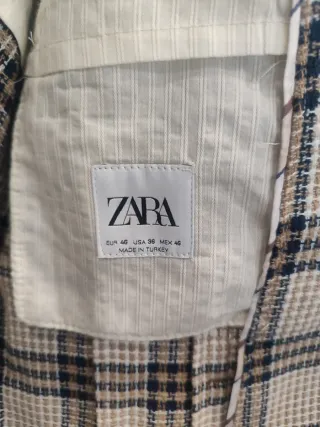 Zara Americana Cuadros Talla 46