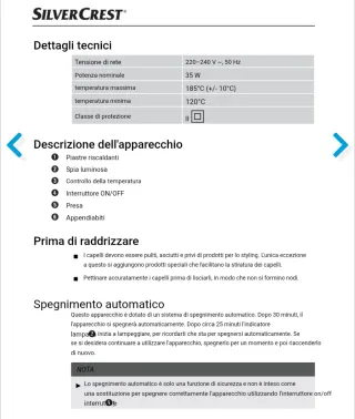 Piastra per capelli SilverCrest