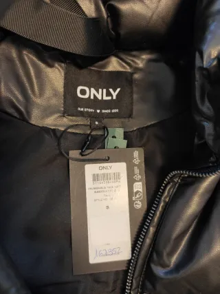 Chaleco ONLY Anja Piel Sintética Negro