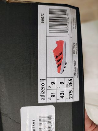 Adidas Adizero Lanzamiento Talla 43 1/3