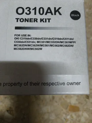 Tóner Negro Oki O310AK