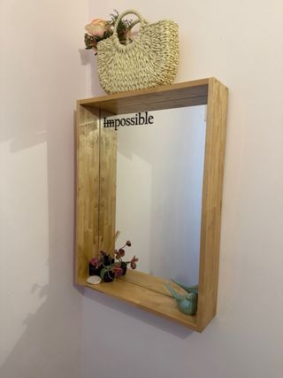 Espejo de pared madera y cristal