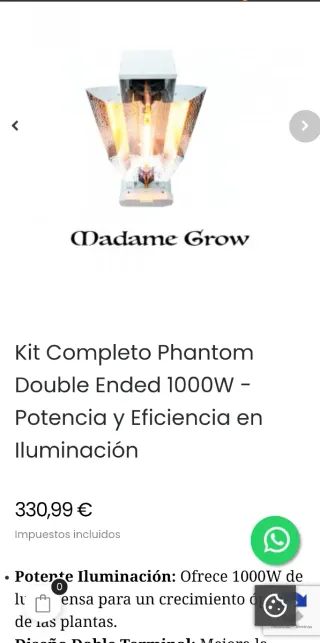 Kit Iluminación Phantom 1000W los 4 que tengo 200