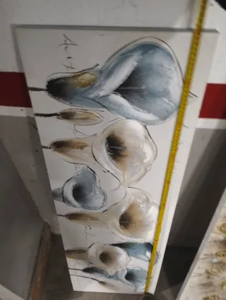 Cuadros decorativos beige y dorado