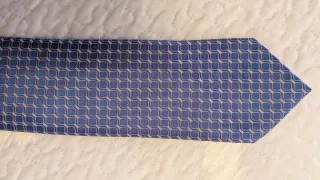 Corbata de seda natural azul