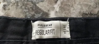 Pantalón vaquero negro, hombre. Pull&Bear. T 40