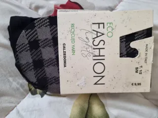 Collant Calzedonia a riquadri neri/grigi