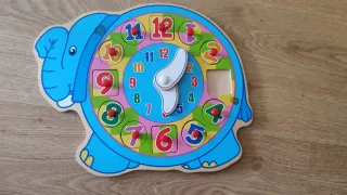 Puzzle Reloj Madera Elefante Infantil