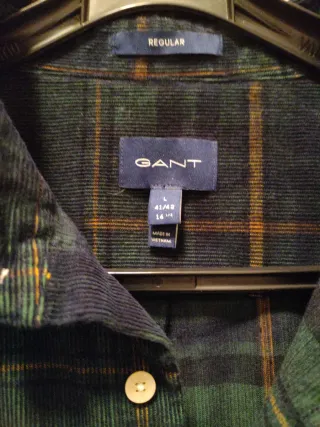 Camisa pana GANT azul/verde Talla L 41-42