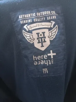 Chaquetón azul y gris