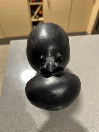 Figura Hipopótamo Madera Oscura