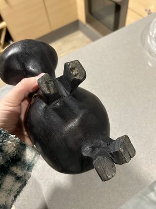 Figura Hipopótamo Madera Oscura