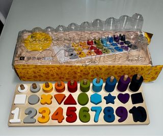 Abaco: Juego didáctico de madera: números y formas