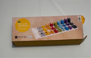 Abaco: Juego didáctico de madera: números y formas