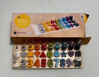 Abaco: Juego didáctico de madera: números y formas