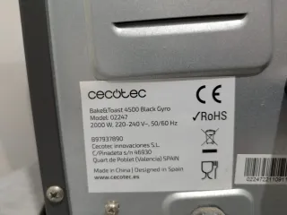 Horno sobremesa Cecotec Bake&Toast