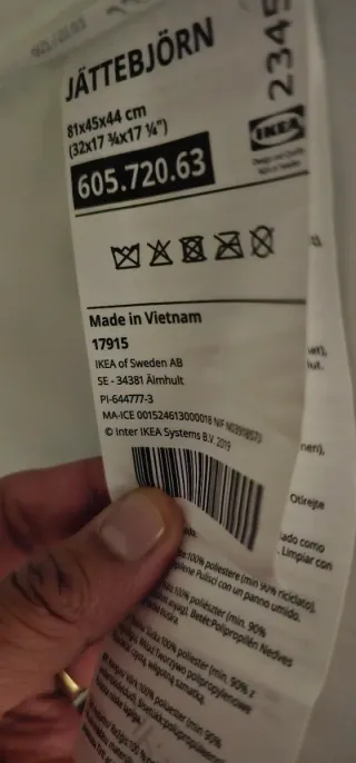 Caja Jattebjörn Ikea Blanca y Gris