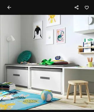 Caja Jattebjörn Ikea Blanca y Gris