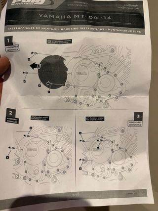 Tapa Protector Motor Puig Yamaha MT09 V2