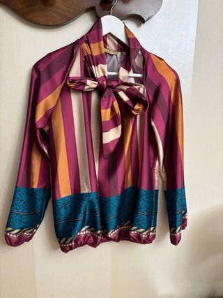 Blusa Rayas Morado Naranja