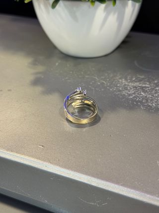 Anillo oro blanco y brillantes