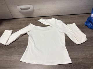 Camiseta blanca manga larga