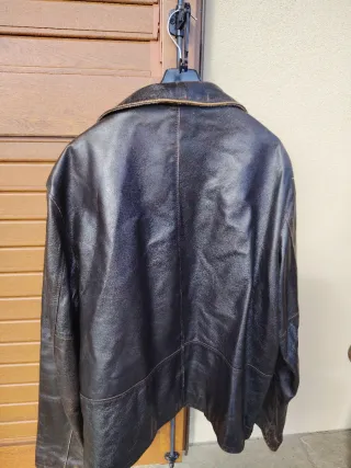 Giacca Vera Pelle Vintage Marrone