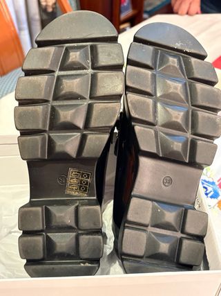Zapatos negros charol plataforma talla 38