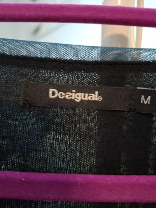 Blusa Desigual M Transparencias Estampada