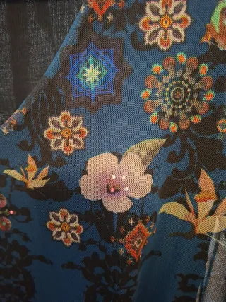 Blusa Desigual M Transparencias Estampada