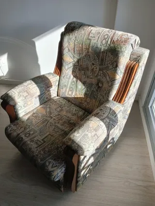 Sillón de comedor estampado