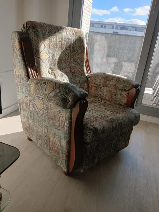 Sillón de comedor estampado