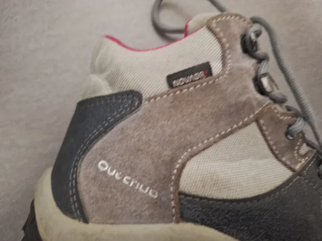 Botas senderismo niño grises y rosas N°32