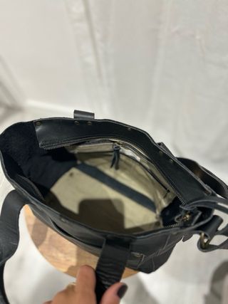 Bolso de Piel Biba Azul oscuro/Negro