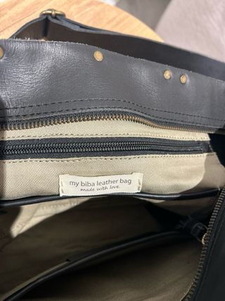 Bolso de Piel Biba Azul oscuro/Negro